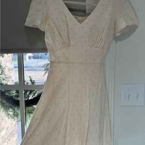 Copper Key Cream Mini Dress